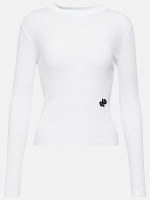 Jersey de algodón de tela jersey Patou blanco