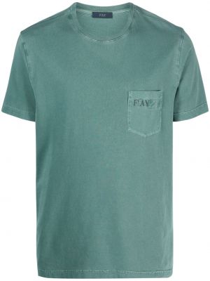 Тениска с принт Fay зелено