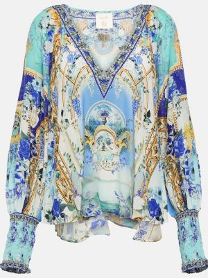 Svilena bluza s cvjetnim printom Camilla