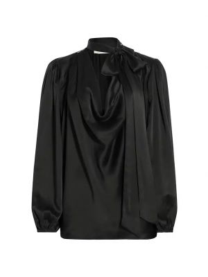 Шелковая блузка Zimmermann черная