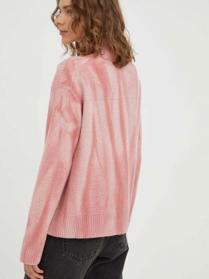 Gyapjú pulóver Ps Paul Smith rózsaszín