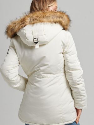 Зимнее пальто Superdry белое