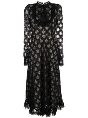 Прозрачна макси рокля Etro черно
