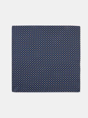 Pañuelo de seda con bolsillos Emidio Tucci azul