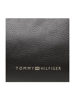 Bolso cruzado de cuero Tommy Hilfiger negro