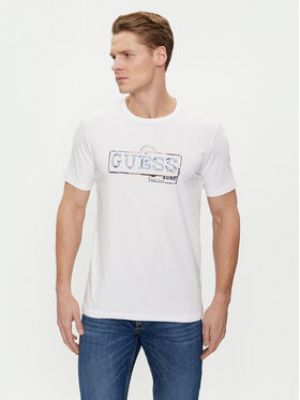 T-shirt slim Guess blanc