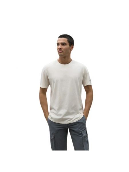 T-shirt aus baumwoll mit rundem ausschnitt ausgestellt Ecoalf weiß