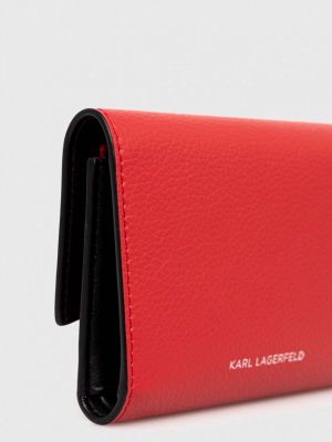 Portfel skórzany Karl Lagerfeld czerwony
