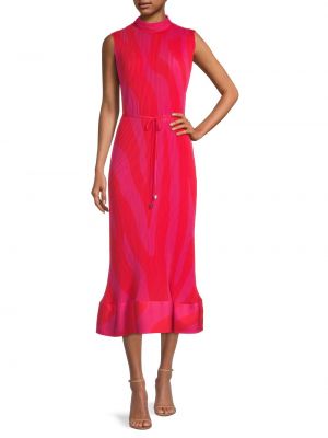 Плиссированное платье миди Milly розовое