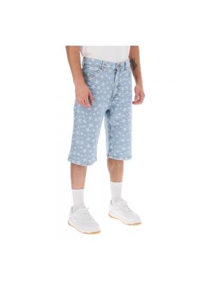Pantalones cortos vaqueros de tejido jacquard de estrellas Erl azul