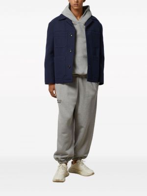 Bluza z kapturem bawełniana z nadrukiem Gucci szara