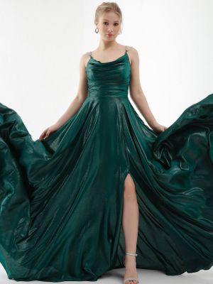 Večernja haljina s draperijom Lafaba zelena