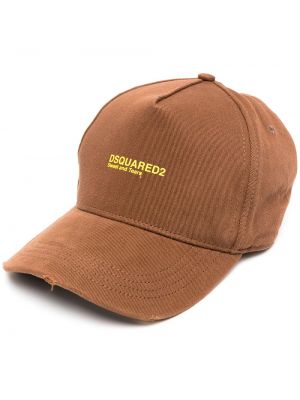 Brodert cap Dsquared2 brun