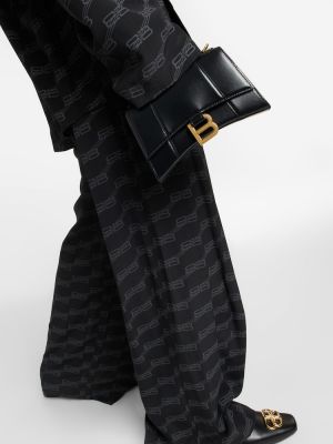 Bőr crossbody táska Balenciaga fekete