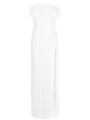 Вечерна рокля с пайети Retrofete бяло