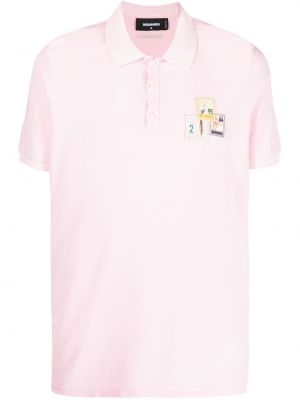 Поло тениска Dsquared2 розово