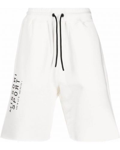 Pantalones cortos deportivos con estampado Missoni blanco