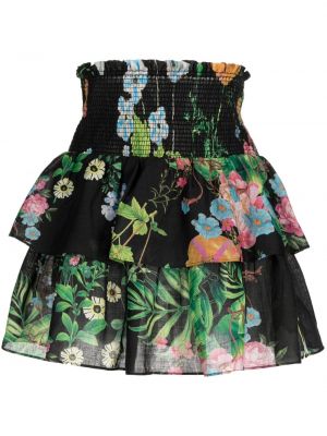 Květinové sukně s potiskem Cynthia Rowley černé