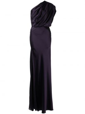 Asimetrična večerna obleka z izrezom na hrbtu Michelle Mason vijolična