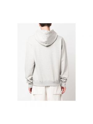 Sudadera con capucha de algodón con estampado Jil Sander gris
