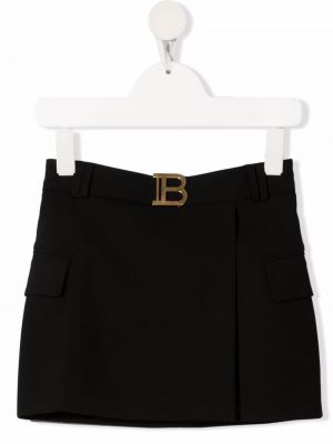 Ull skjørt for jenter Balmain Kids svart