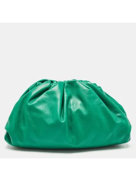 Bolso clutch de cuero retro Bottega Veneta Vintage verde
