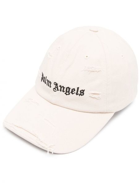 Distressed cap mit stickerei Palm Angels beige