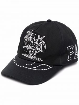 Brodert cap Palm Angels svart