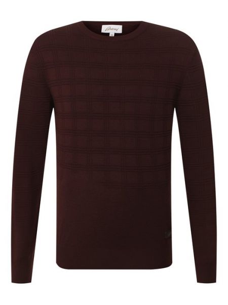 Шерстяной свитер Brioni коричневый