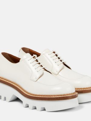 Kožne brogue cipele Chloã© bijela