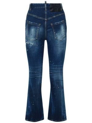 Zvonové džíny s vysokým pasem Dsquared2 modré