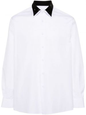 Kokvilnas krekls ar pērlītēm Prada