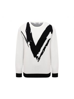 Пуловер из вискозы Valentino белый