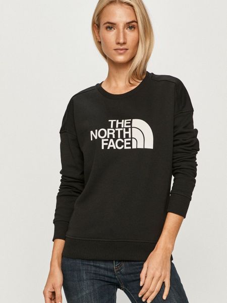 Βαμβακερή μπλούζα The North Face μαύρο