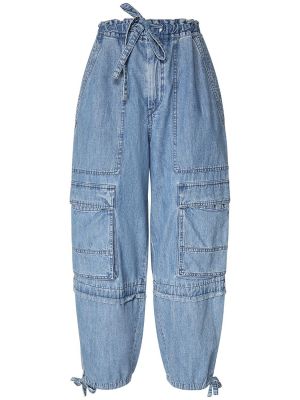 Pantalones cargo de algodón Marant Etoile azul
