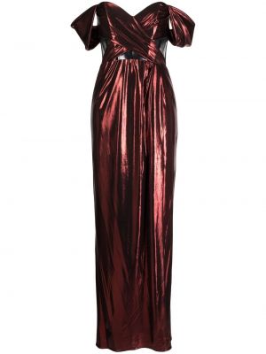 Прозрачна вечерна рокля Marchesa Notte червено