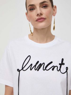 Bavlněné tričko Liviana Conti bílé