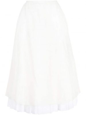 Midi φούστα Khaite λευκό