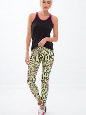 Pantaloni sport cu model leopard Fasardi