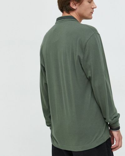 Tricou cu mânecă lungă Abercrombie & Fitch verde