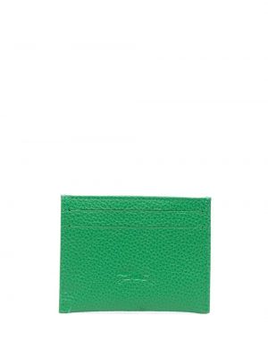 Kožená peněženka Longchamp zelená