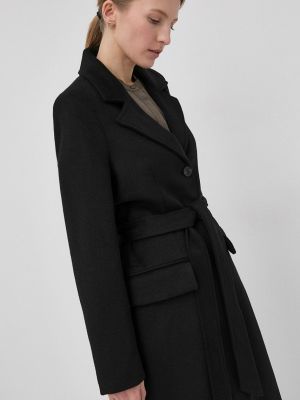 Вълнено палто с изолация Bruuns Bazaar черно