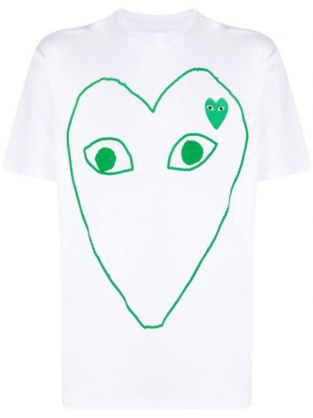 T-shirt Comme Des Garçons Play hvid