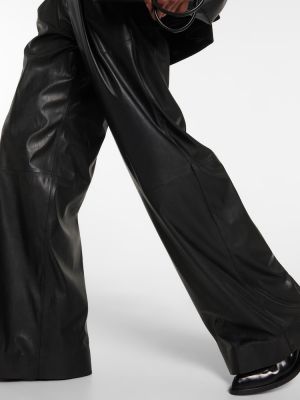 Pantaloni din piele Dorothee Schumacher negru