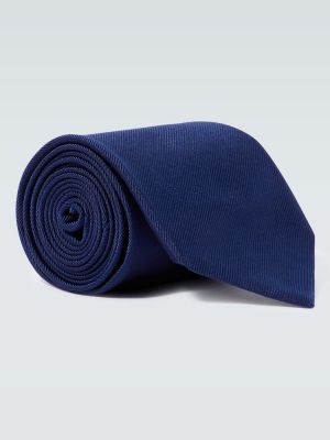 Šilkinis kaklaraištis Brunello Cucinelli mėlyna