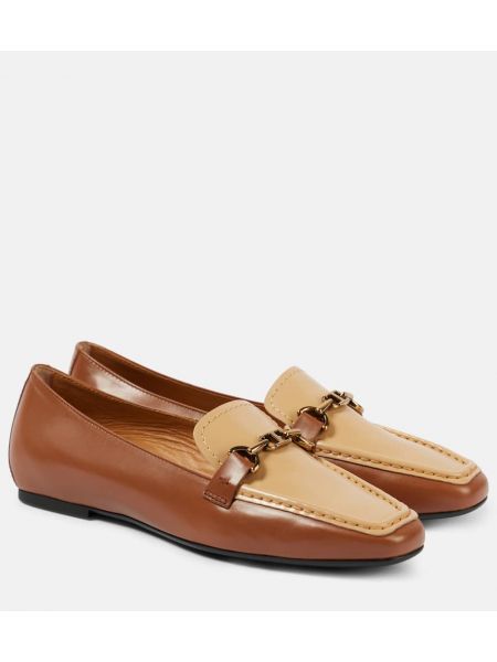 Skinn loafers Tod's brun