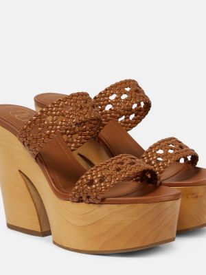 Sandalias de cuero con plataforma Malone Souliers marrón