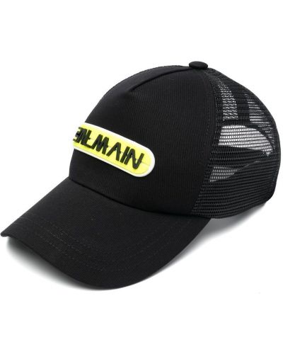 Trykt cap Balmain svart