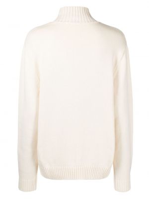 Kokvilnas brīva piegriezuma džemperis Adidas balts