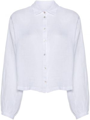 Прозрачна ленена риза 120% Lino бяло